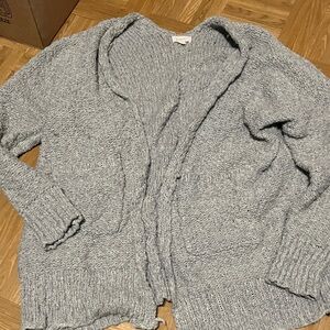 Debut Light Gray Knit Cardigan Sweater